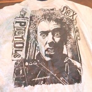 RARE! Sex Pistols Paris T Shirt With Large Back Graphics/ Embroidered Front 6516